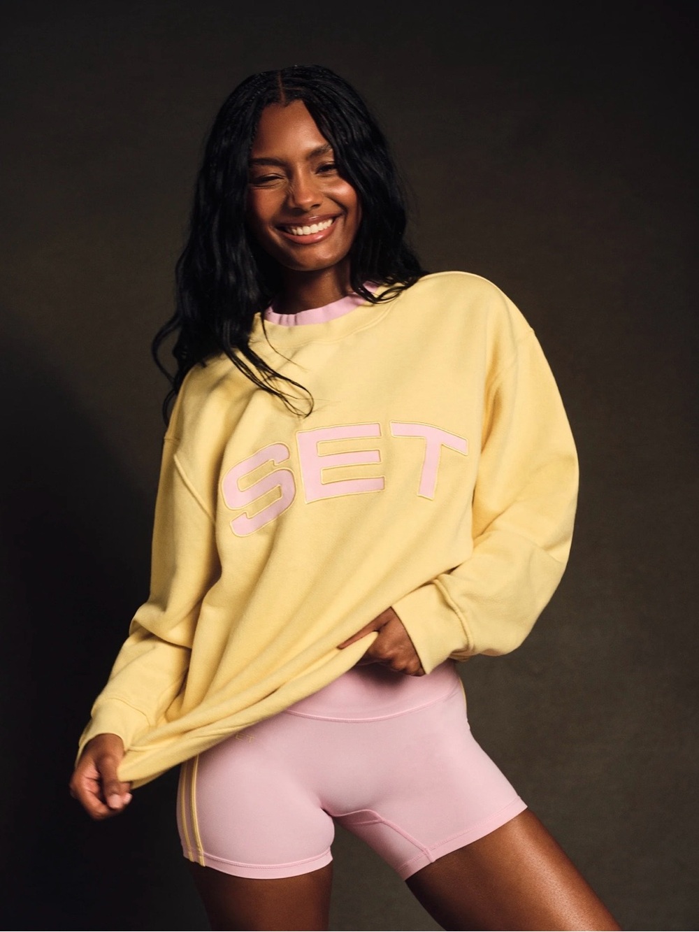 SET Active Yellow & Pink Logo Sweatshirt Birthday Drop SOLD OUT